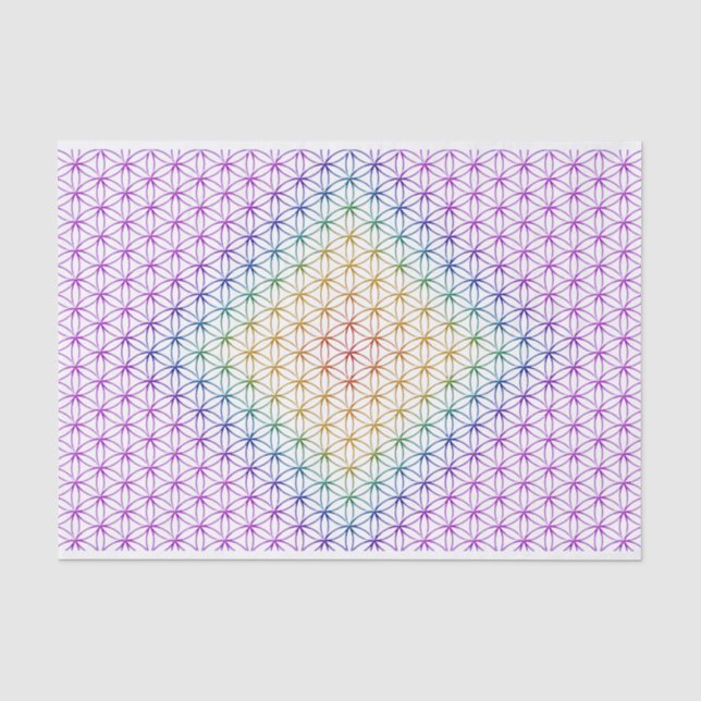 Blume des Lebens / Blume des Lebens - Chakra Muste Seidenpapier (Vorderseite)