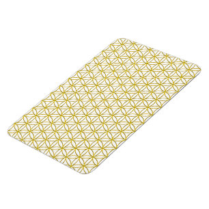 Blume des Lebens / Blume des Lebens - goldenes Mus Magnet