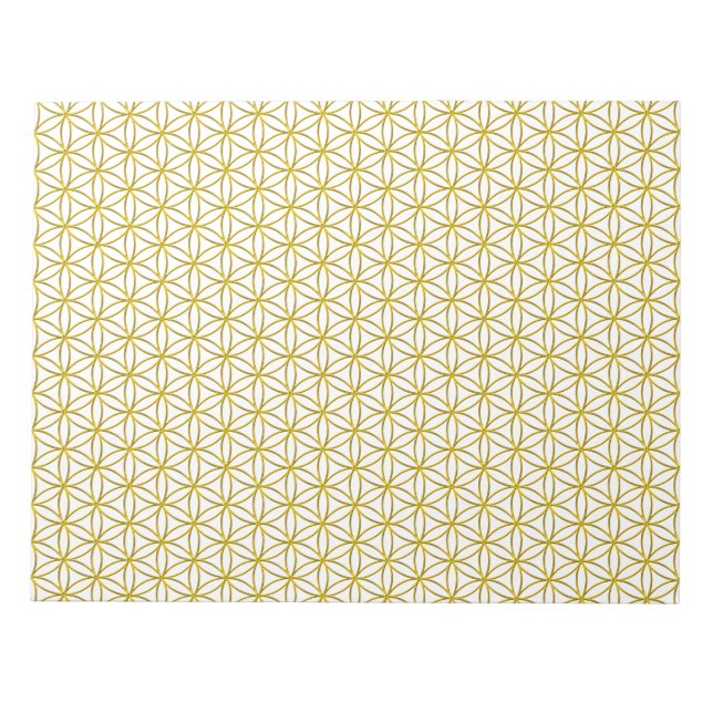 Blume des Lebens / Blume des Lebens - goldenes Mus Notizblock (Vorderseite)