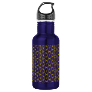 Blume des Lebens / Blume des Lebens - goldenes Mus Trinkflasche