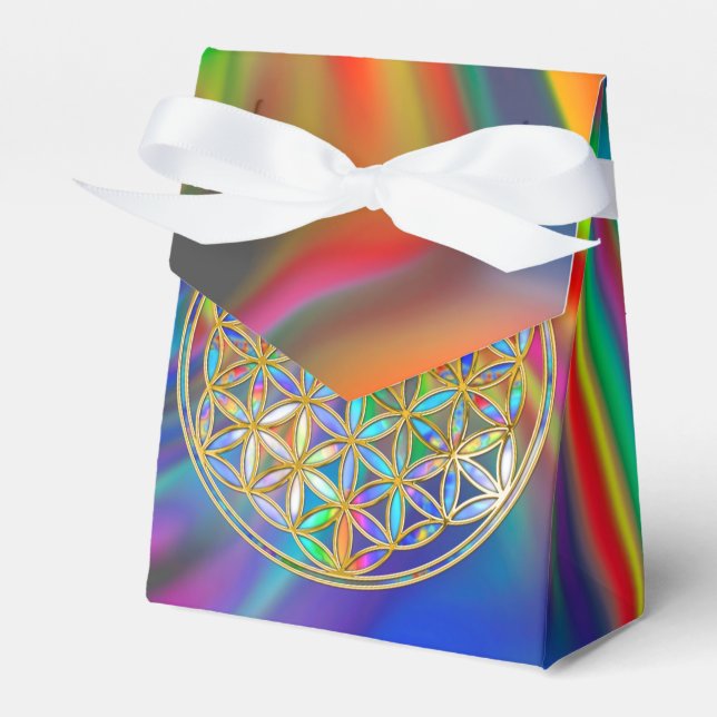 Blume des Lebens / Blume des Lebens - goldfarbig Geschenkschachtel (Vorderseite)