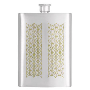 Blume des Lebens / Blume des Lebens - Gratgold Flachmann