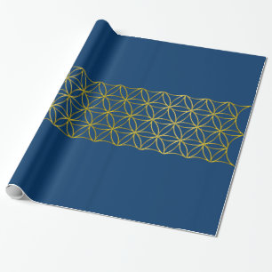 Blume des Lebens / Blume des Lebens - Gratgold Geschenkpapier