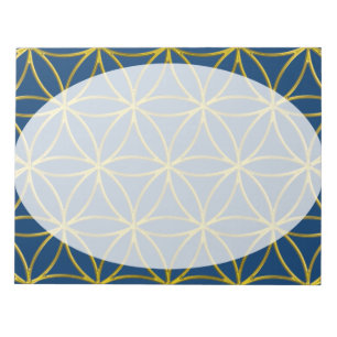 Blume des Lebens / Blume des Lebens - Gratgold Notizblock