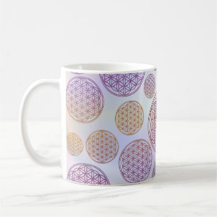 Blume des Lebens / Blume des Lebens - Muster viole Kaffeetasse