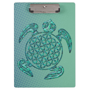 Blume des Lebens / Blume des Lebens Schildkröte Klemmbrett