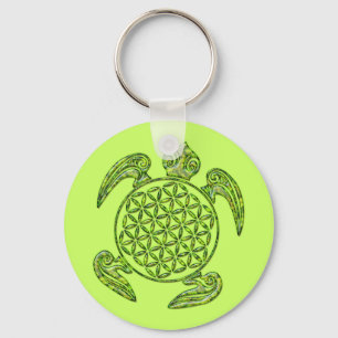 Blume des Lebens / Blume des Lebens - Schildkröte Schlüsselanhänger