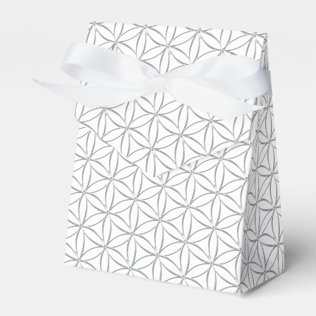 Blume des Lebens / Blume des Lebens - Silbermuster Geschenkschachtel (Vorderseite)