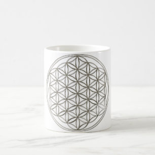 Blume des Lebens / Blume des Lebens silbig Kaffeetasse