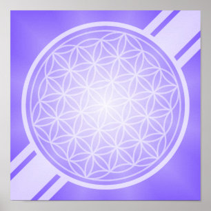 Blume des Lebens / Blume des Lebens - weißes Trans Poster