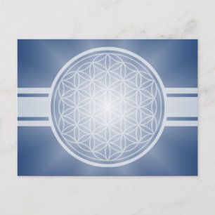 Blume des Lebens / Blume des Lebens - weißes Trans Postkarte