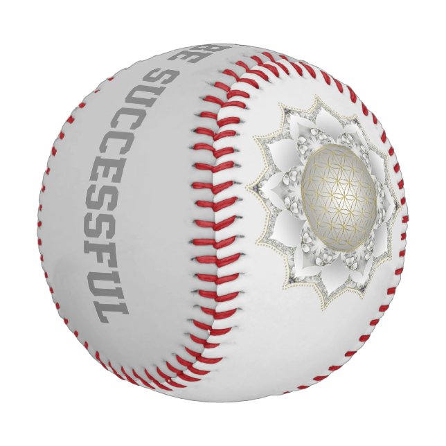 Blume des Lebens - Blüten Mandala 1 Baseball (Schrägansicht)