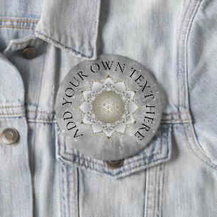 Blume des Lebens - Blüten Mandala 1 Button