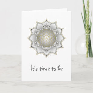 Blume des Lebens - Blüten Mandala 1 Karte