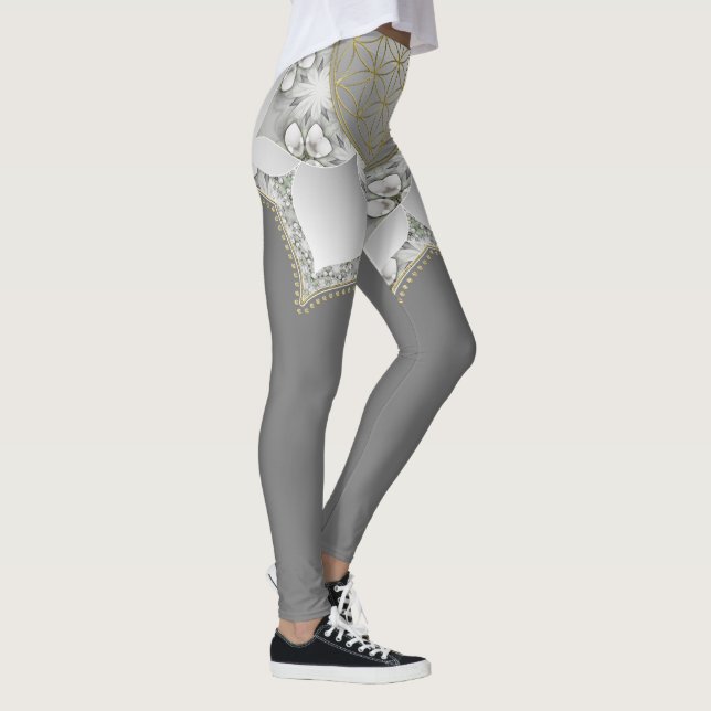 Blume des Lebens - Blüten Mandala 1 Leggings (Rechts)
