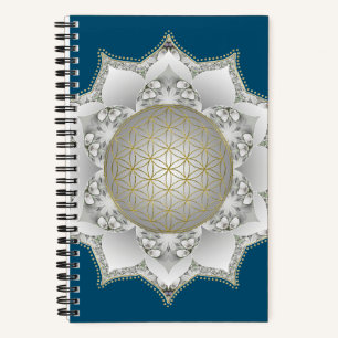 Blume des Lebens - Blüten Mandala 1 Notizbuch