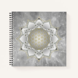 Blume des Lebens - Blüten Mandala 1 Notizbuch