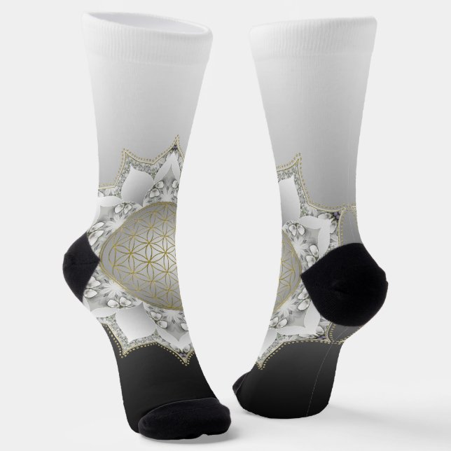 Blume des Lebens - Blüten Mandala 1 Socken (Gewinkelt)