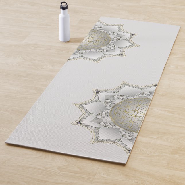 Blume des Lebens - Blüten Mandala 1 Yogamatte (Beispiel)