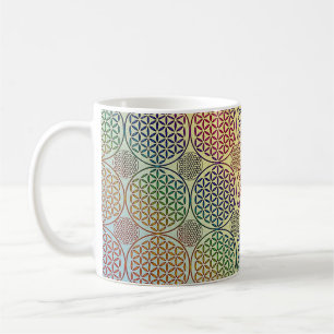 Blume des Lebens - Briefmarke Grunge Muster 1 Kaffeetasse