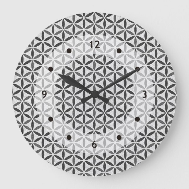 Blume des Lebens - Briefmarke - Muster - BG 5 Große Wanduhr (Vorderseite)