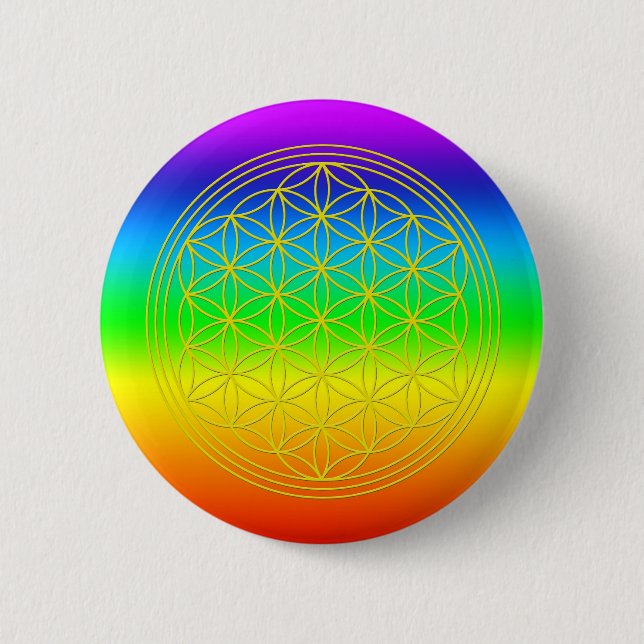 Blume des Lebens chakra 2 Button (Vorderseite)
