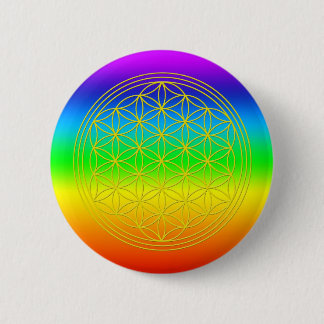 Blume des Lebens chakra 2 Button