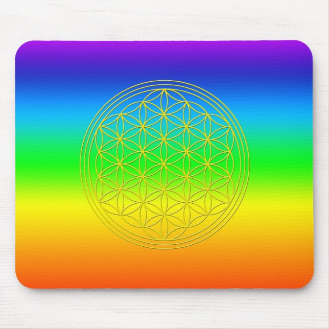 Blume des Lebens chakra 2 Mousepad (Vorne)