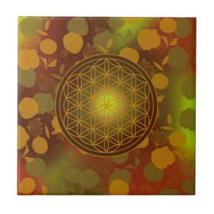 Blume des Lebens, Chakra, Zen, Fliese