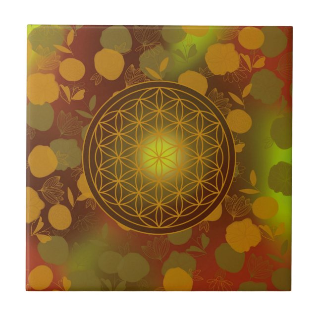 Blume des Lebens, Chakra, Zen, Fliese (Vorderseite)