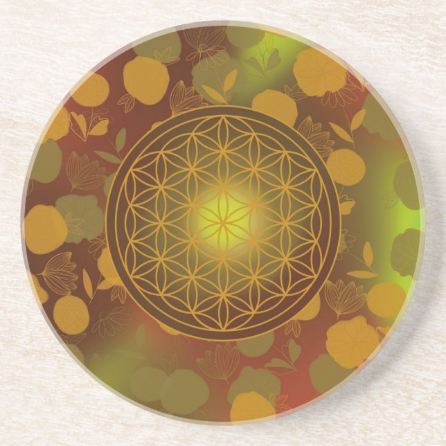 Blume des Lebens, Chakra, Zen, Getränkeuntersetzer (Vorne)