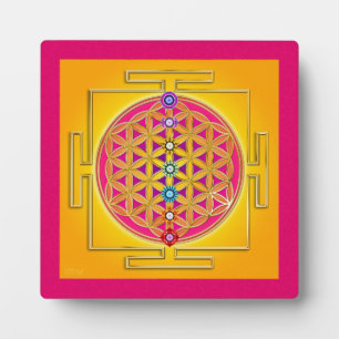 BLUME DES LEBENS - Chakras Yantra Fotoplatte