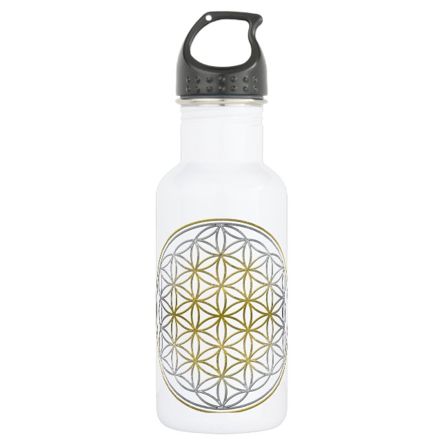 BLUME DES LEBENS/des Blume DES Lebens - zweifarbig Trinkflasche (Vorderseite)