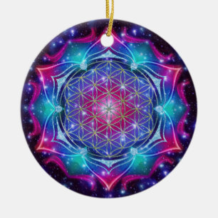 BLUME des Lebens/des Lebens des Lebens Mandala IV  Keramik Ornament