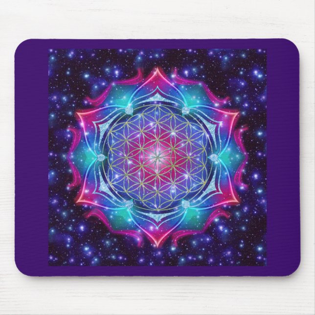 BLUME des Lebens/des Lebens des Lebens Mandala IV  Mousepad (Vorne)