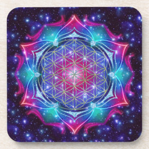 BLUME des Lebens/des Lebens des Lebens Mandala IV  Untersetzer