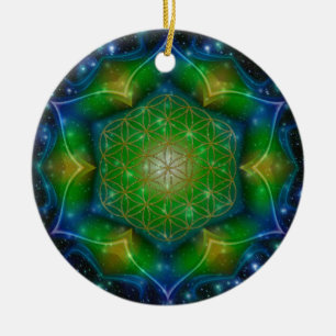 BLUME des Lebens/des Lebens des Lebens Mandala / P Keramikornament