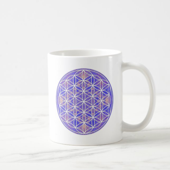 Blume des Lebens (Farbe 3) Kaffeetasse (Rechts)