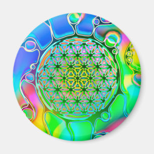 Blume des Lebens - farbenfroh 1 Magnet