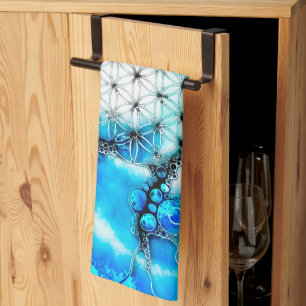 Blume des Lebens - farbenfroh 2 Geschirrtuch