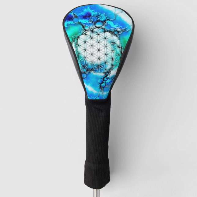 Blume des Lebens - farbenfroh 2 Golf Headcover (Vorderseite)