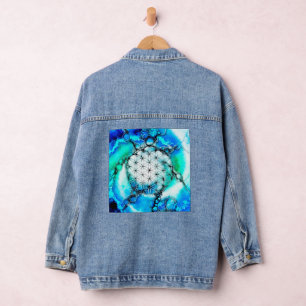 Blume des Lebens - farbenfroh 2 Jeansjacke