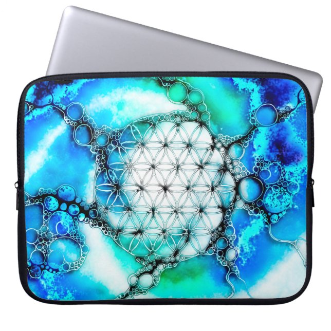 Blume des Lebens - farbenfroh 2 Laptopschutzhülle (Vorderseite)