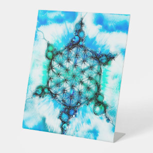 Blume des Lebens - farbenfroh 3 Sockelschild