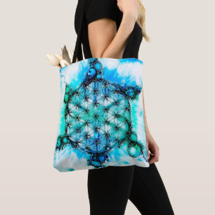 Blume des Lebens - farbenfroh 3 Tasche