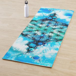 Blume des Lebens - farbenfroh 3 Yogamatte