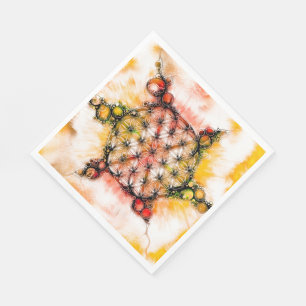 Blume des Lebens - farbenfroh 4 Serviette