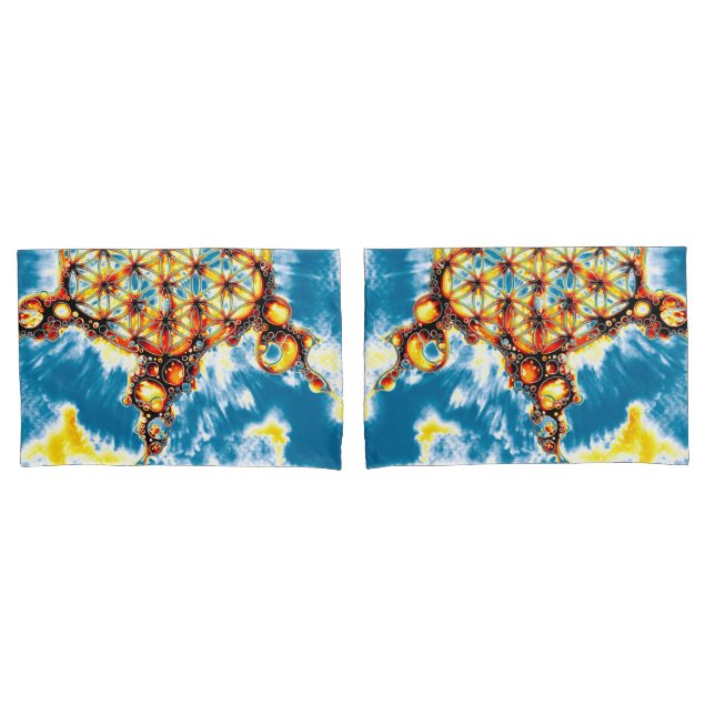 Blume des Lebens - farbenfroh 5 Kissenbezug (Vorderseite-Set)