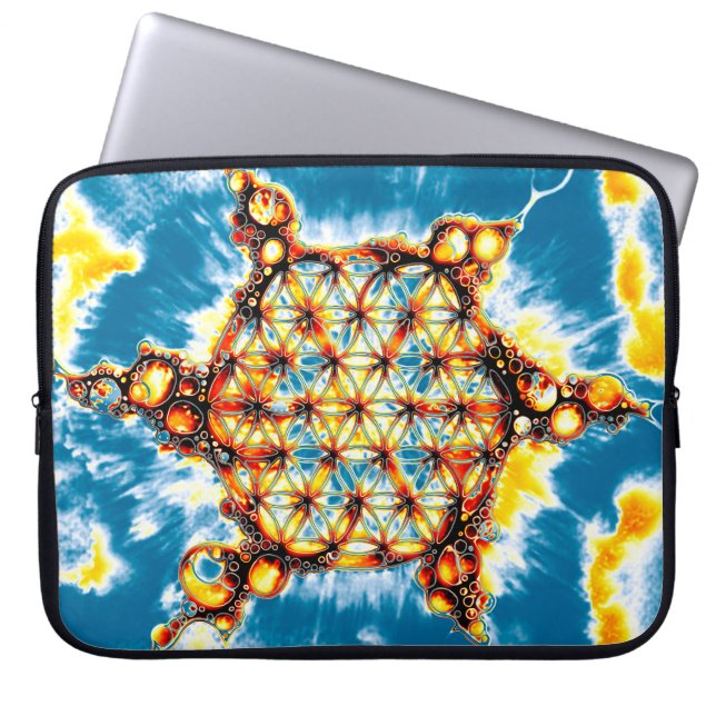 Blume des Lebens - farbenfroh 5 Laptopschutzhülle (Vorderseite)