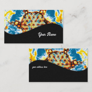 Blume des Lebens - farbenfroh 5 Visitenkarte